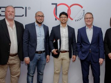 From left: Bennie Greyling, Much Asphalt; Mohammed Sabi, Sphere Holdings;
Burchert Johannes, Old Mutual Private Equity; Holger Riemensperger, AECI;
and Rochelle Gabriels, AECI.